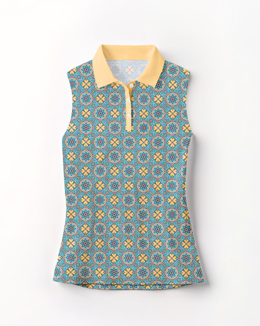 Sunset Swing - Sleeveless Polo