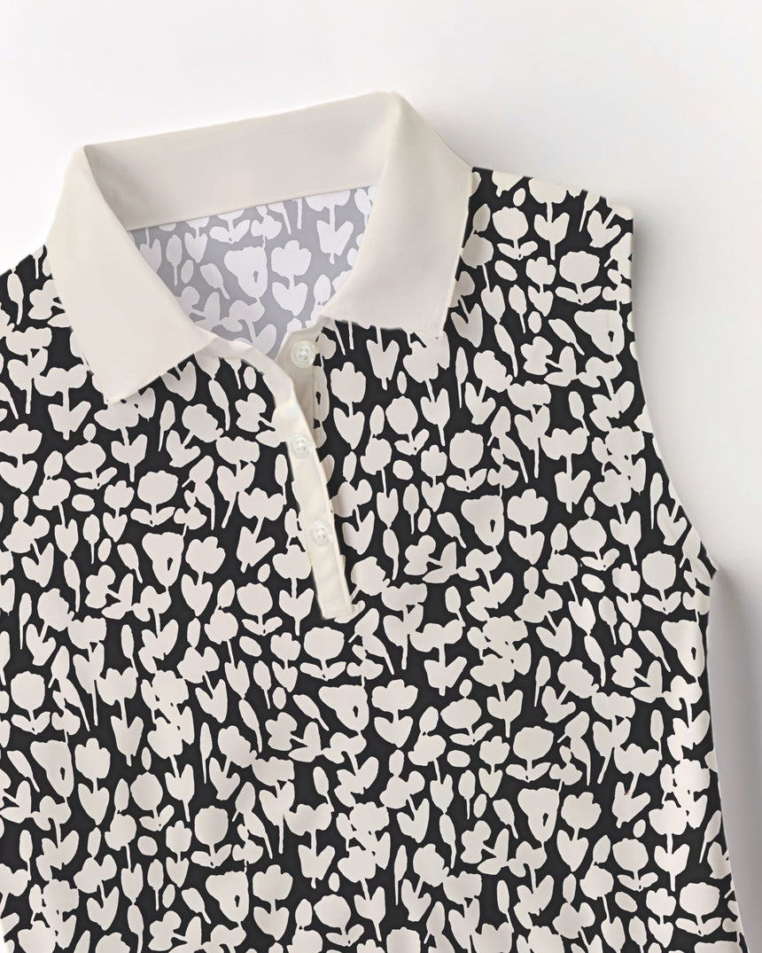 Midnight Meadow - Sleeveless Polo