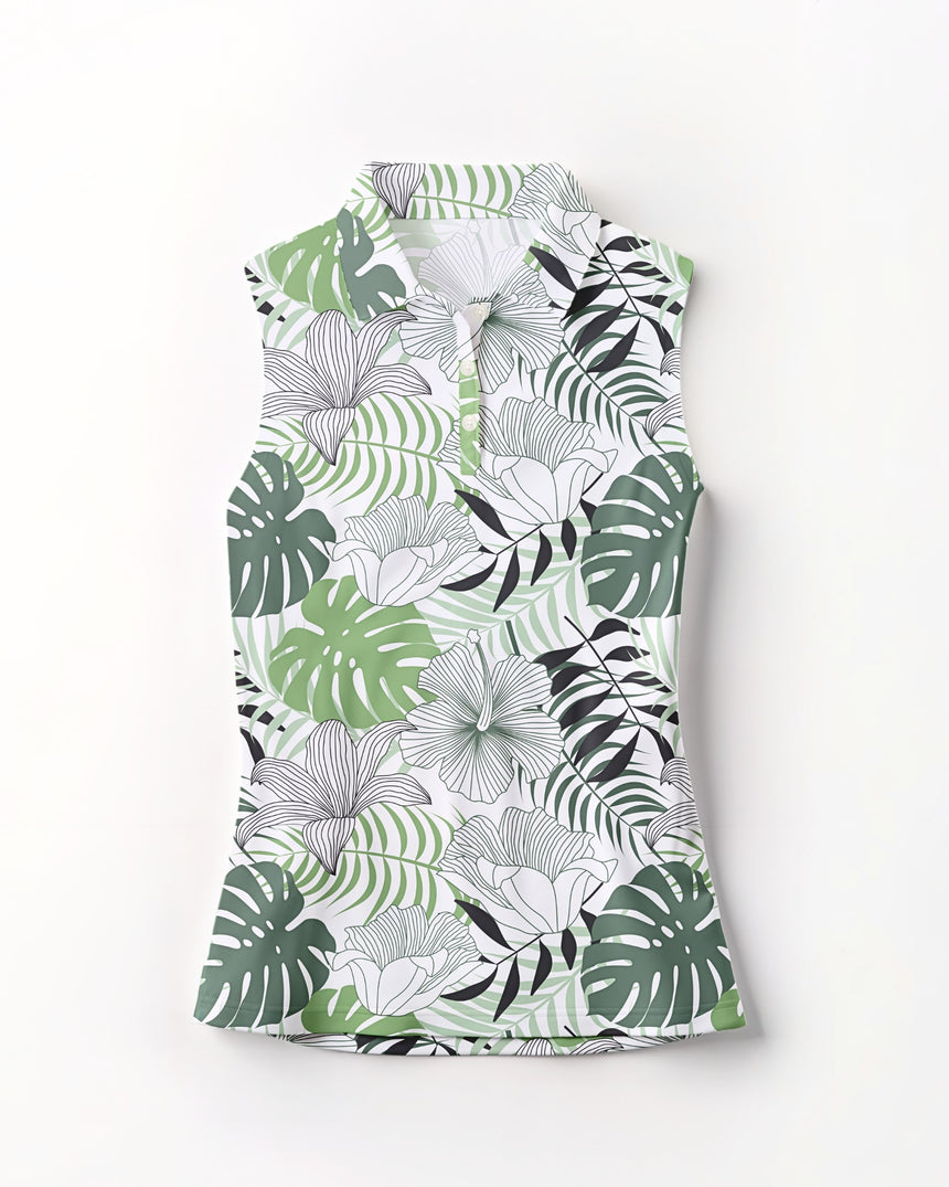 Zen Greens - Sleeveless Polo