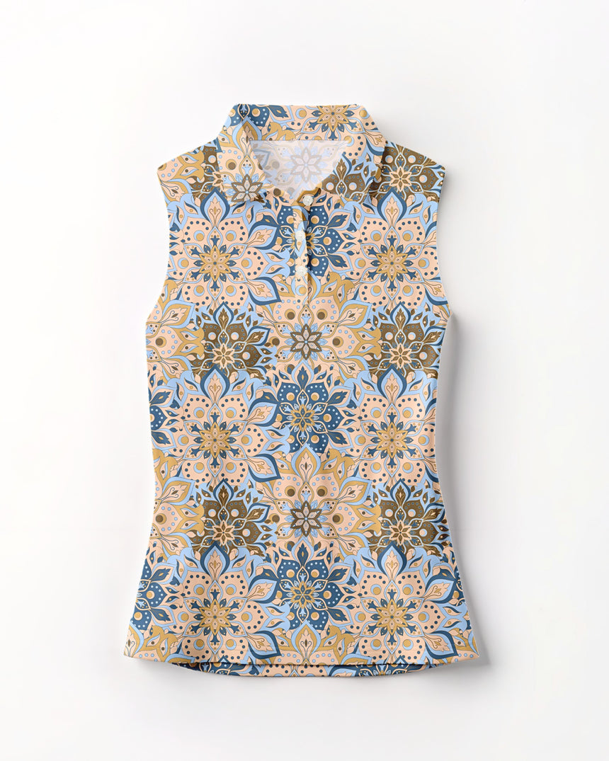 Retro Botanic - Sleeveless Polo