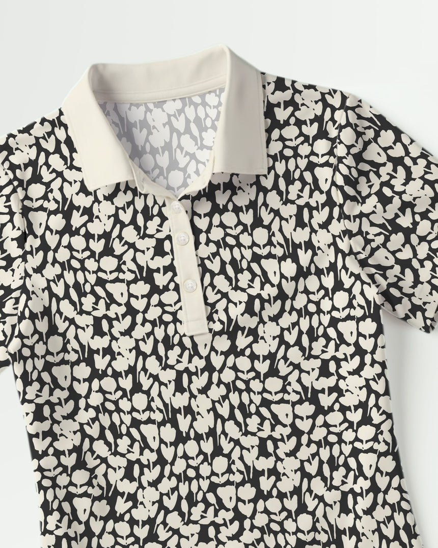 Midnight Meadow - Women's Short Sleeve Polo