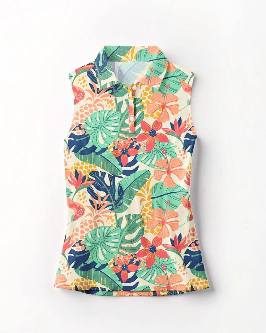 Tee Time Tropic - Sleeveless Polo