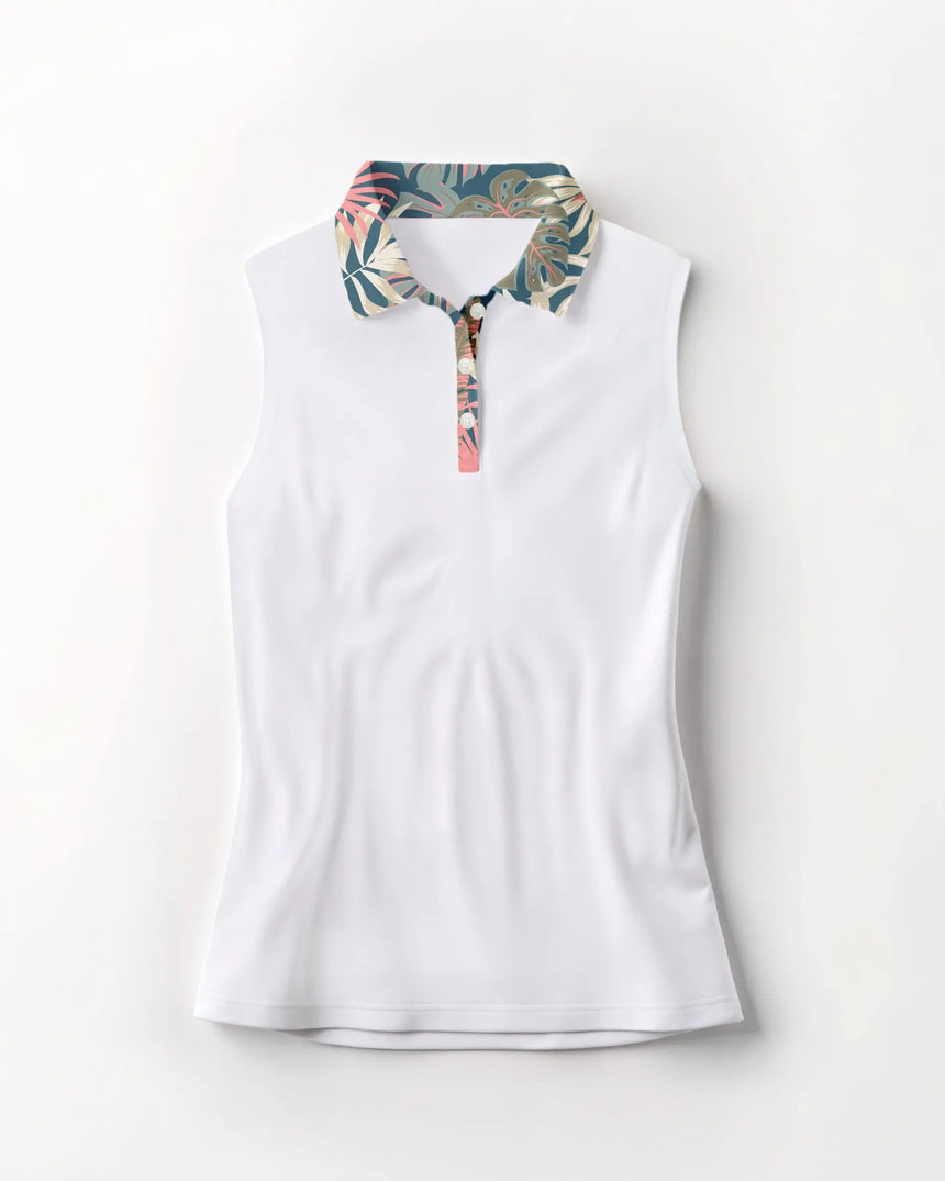 Palm Party - Sleeveless Polo