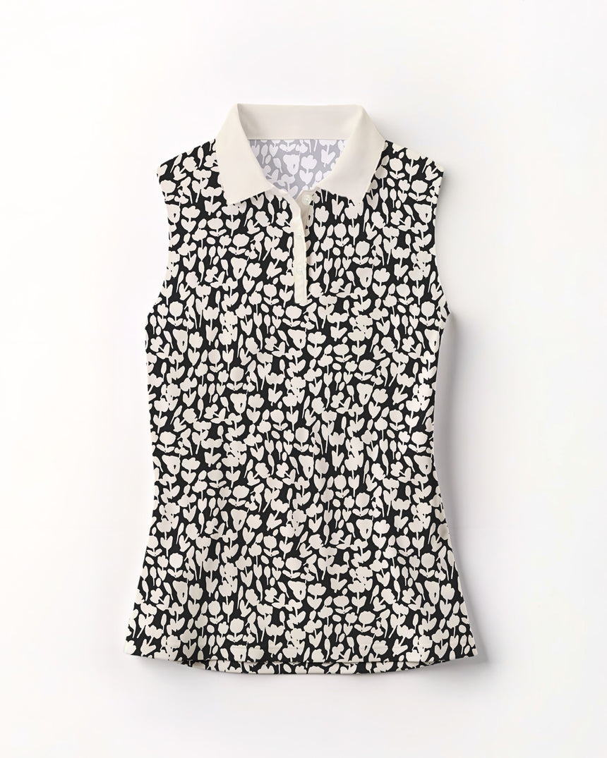 Midnight Meadow - Sleeveless Polo