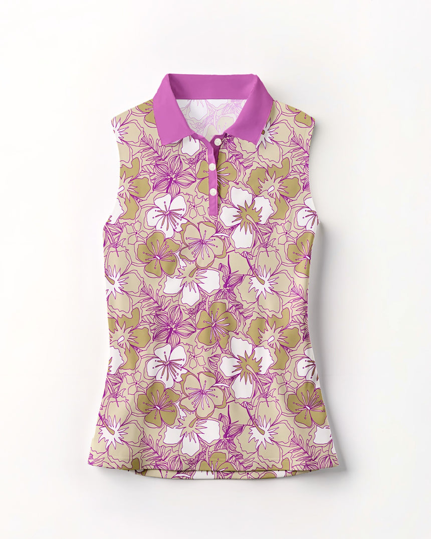 Blossom Breeze - Sleeveless Polo