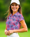Tropical Bloomscape - Women's Short Sleeve Polo