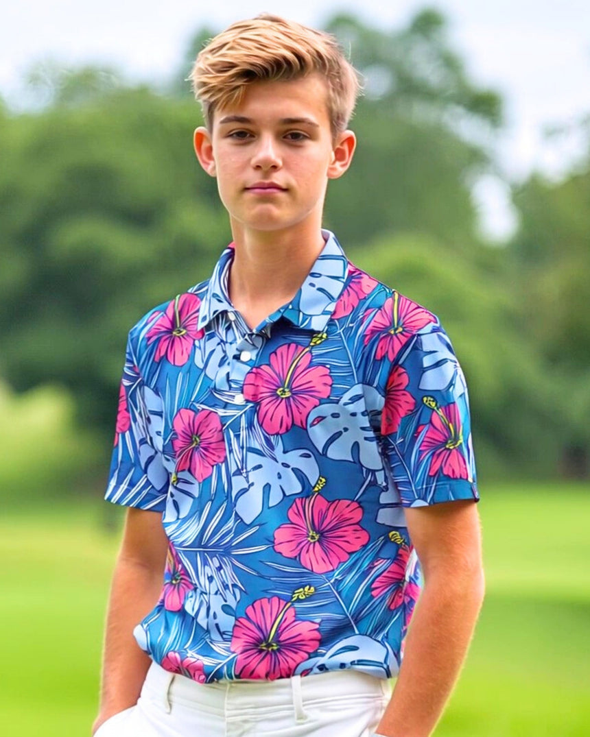 Aloha Bloom - Youth Short Sleeve Polo