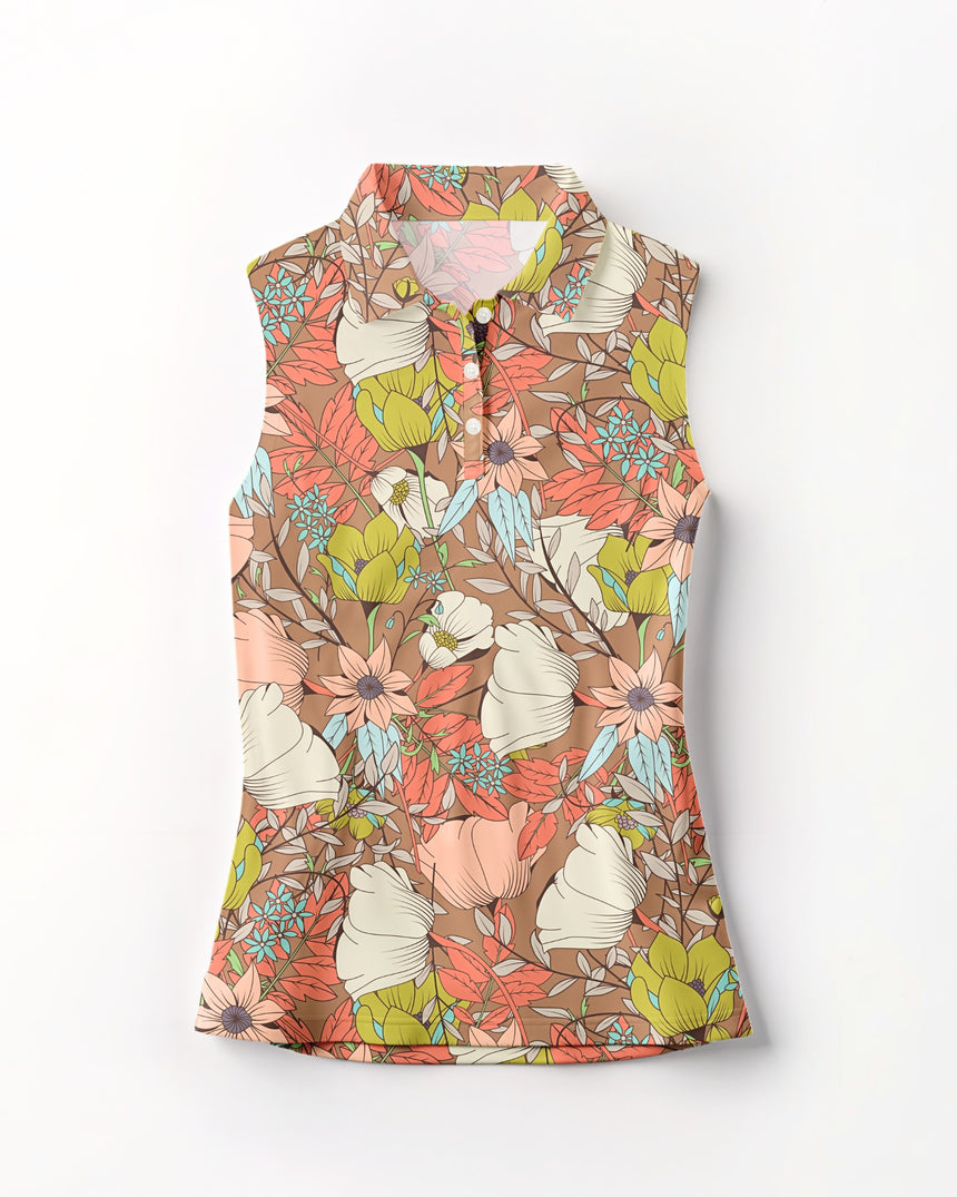 Vintage Garden - Sleeveless Polo