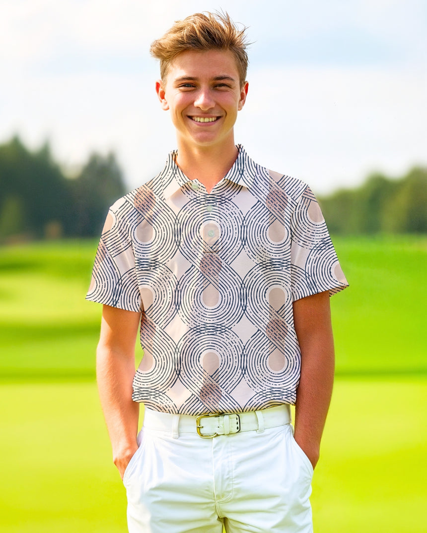 Geo Groove - Youth Short Sleeve Polo