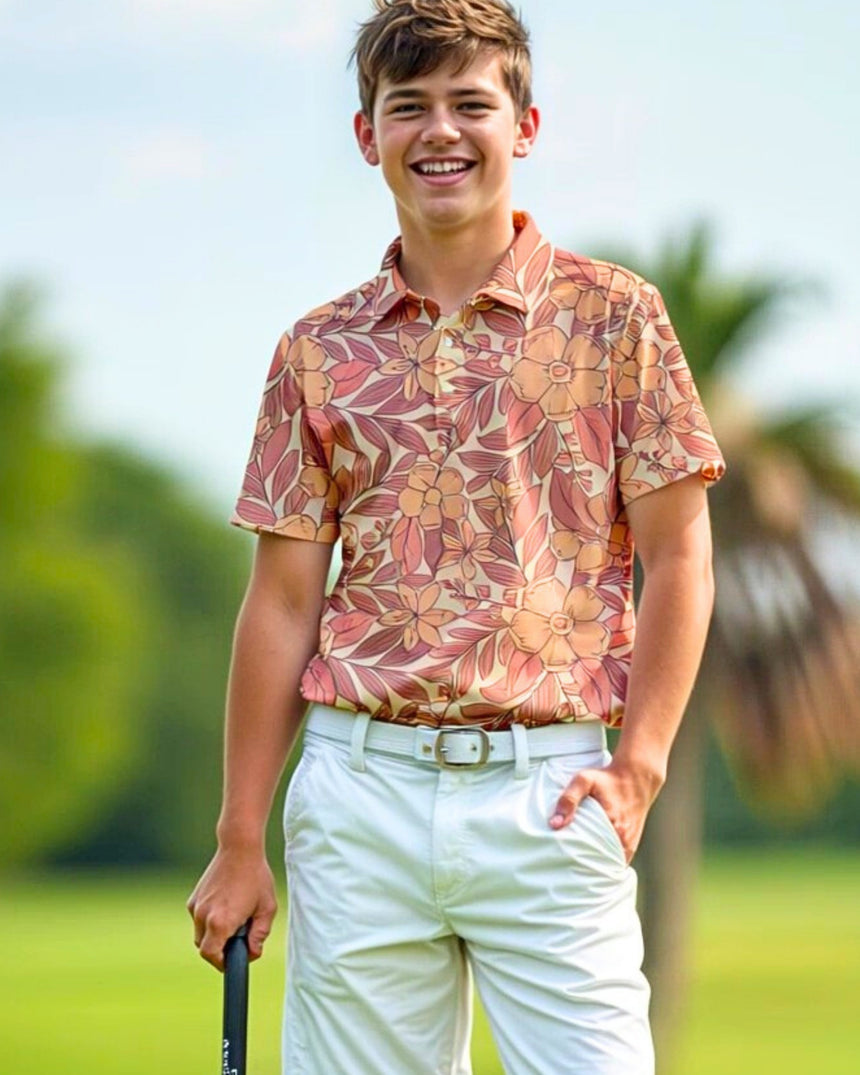 Peachy Dream - Youth Short Sleeve Polo