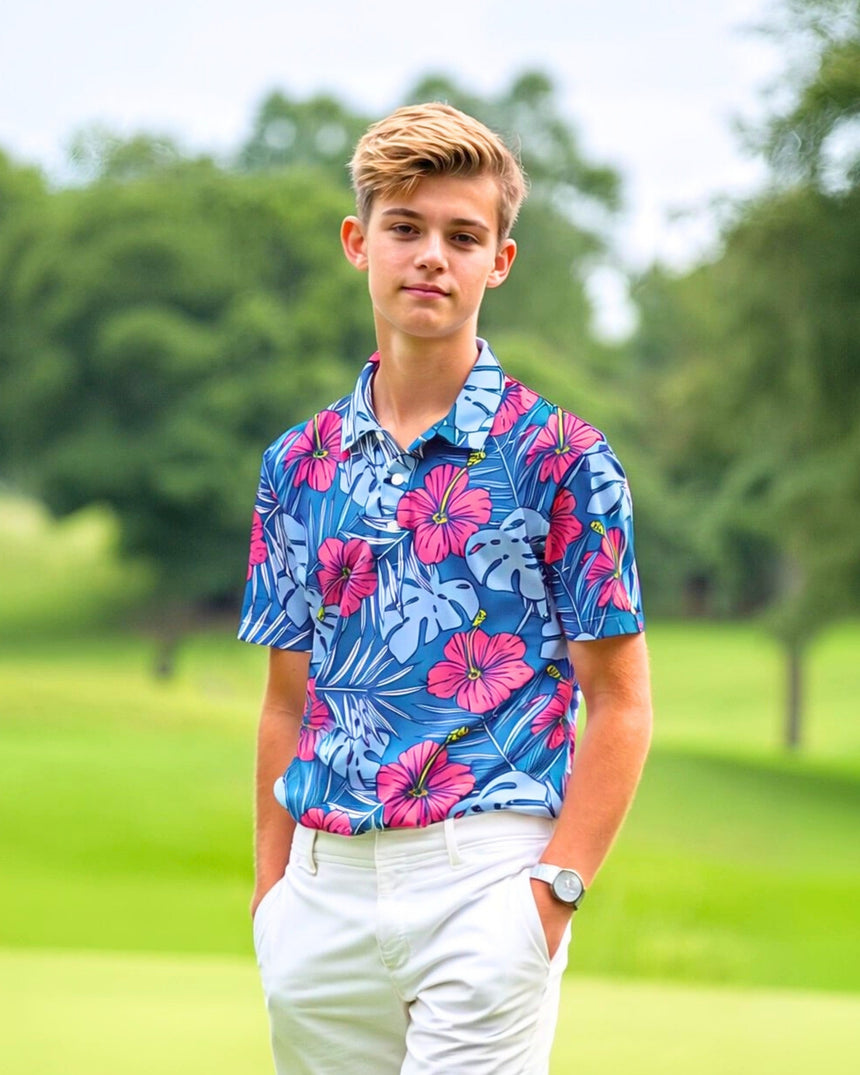 Aloha Bloom - Youth Short Sleeve Polo