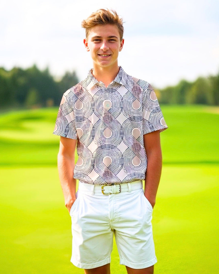 Geo Groove - Youth Short Sleeve Polo