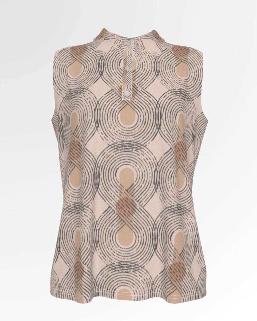 Geo Groove - Sleeveless Polo