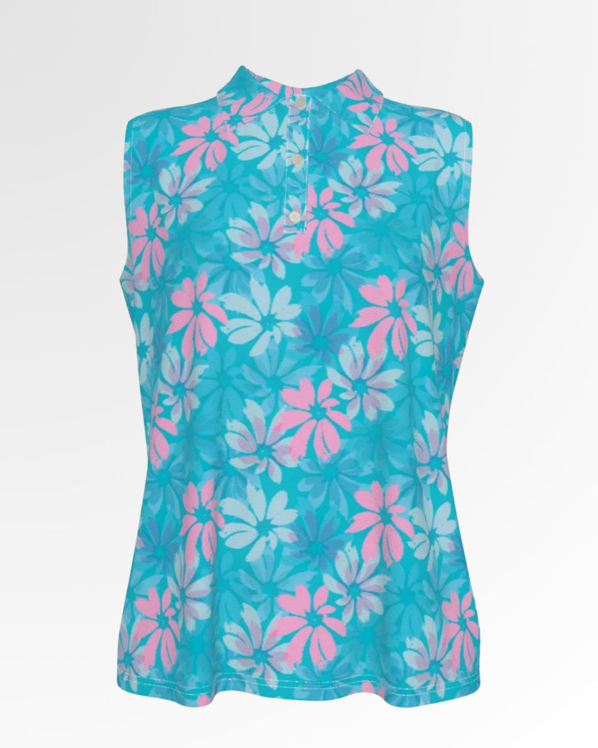 Floral Fadeaway - Sleeveless Polo