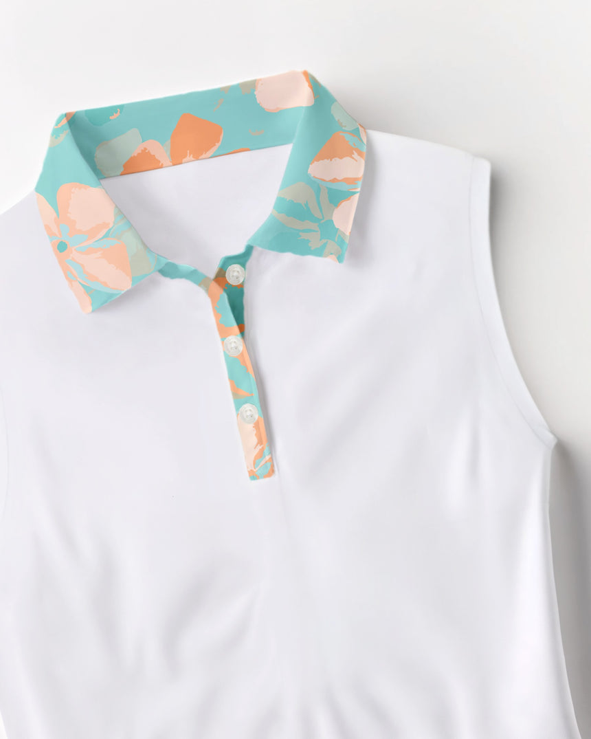 Zen Flora - Sleeveless Polo