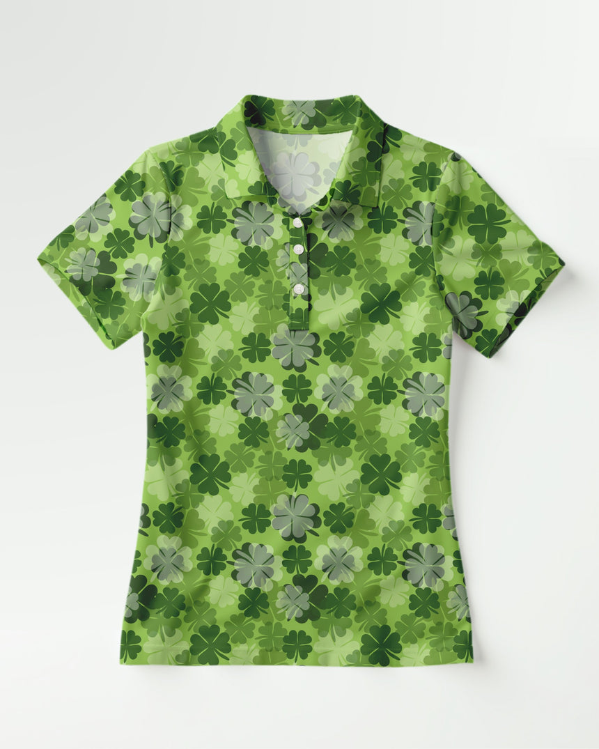 Lucky Clover - Women's Short Sleeve Polo