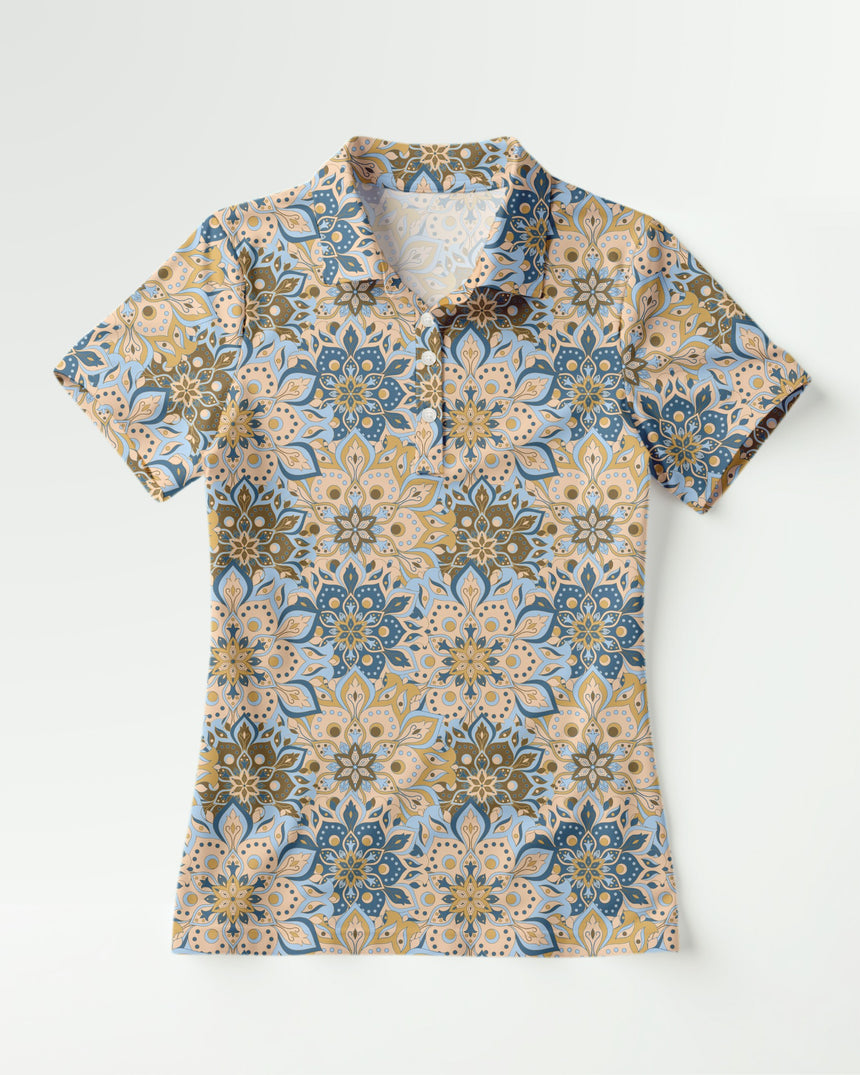 Retro Botanic - Women's Short Sleeve Polo
