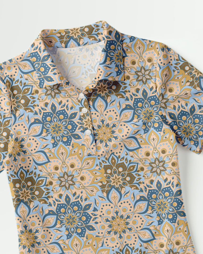 Retro Botanic - Women's Short Sleeve Polo