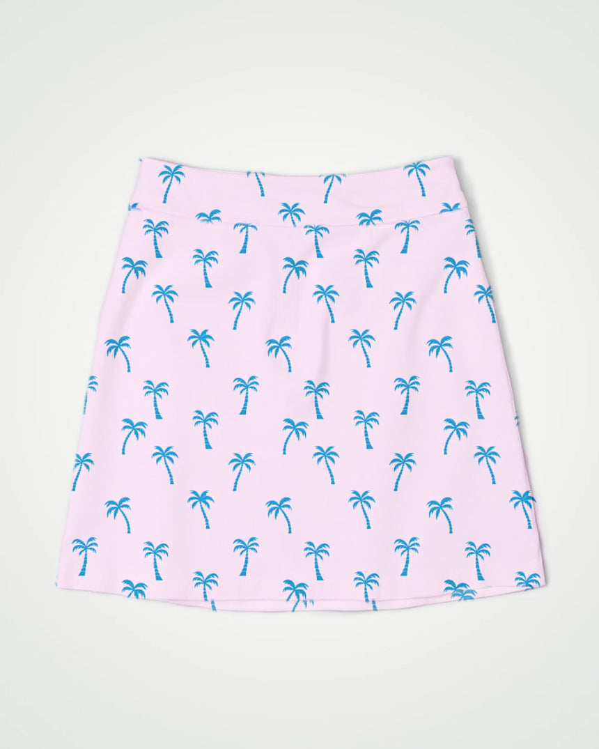 Palm Tree Pink - Fitted Skort