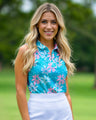 Floral Fadeaway - Sleeveless Polo