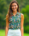 Back Nine Blossoms - Sleeveless Polo