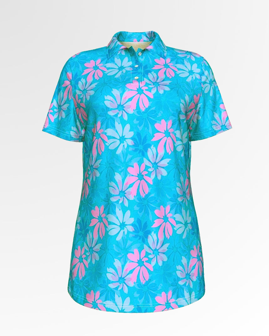 Floral Fadeaway - Women's Short Sleeve Polo