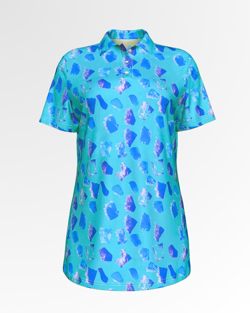 Blue Funfetti - Women's Short Sleeve Polo