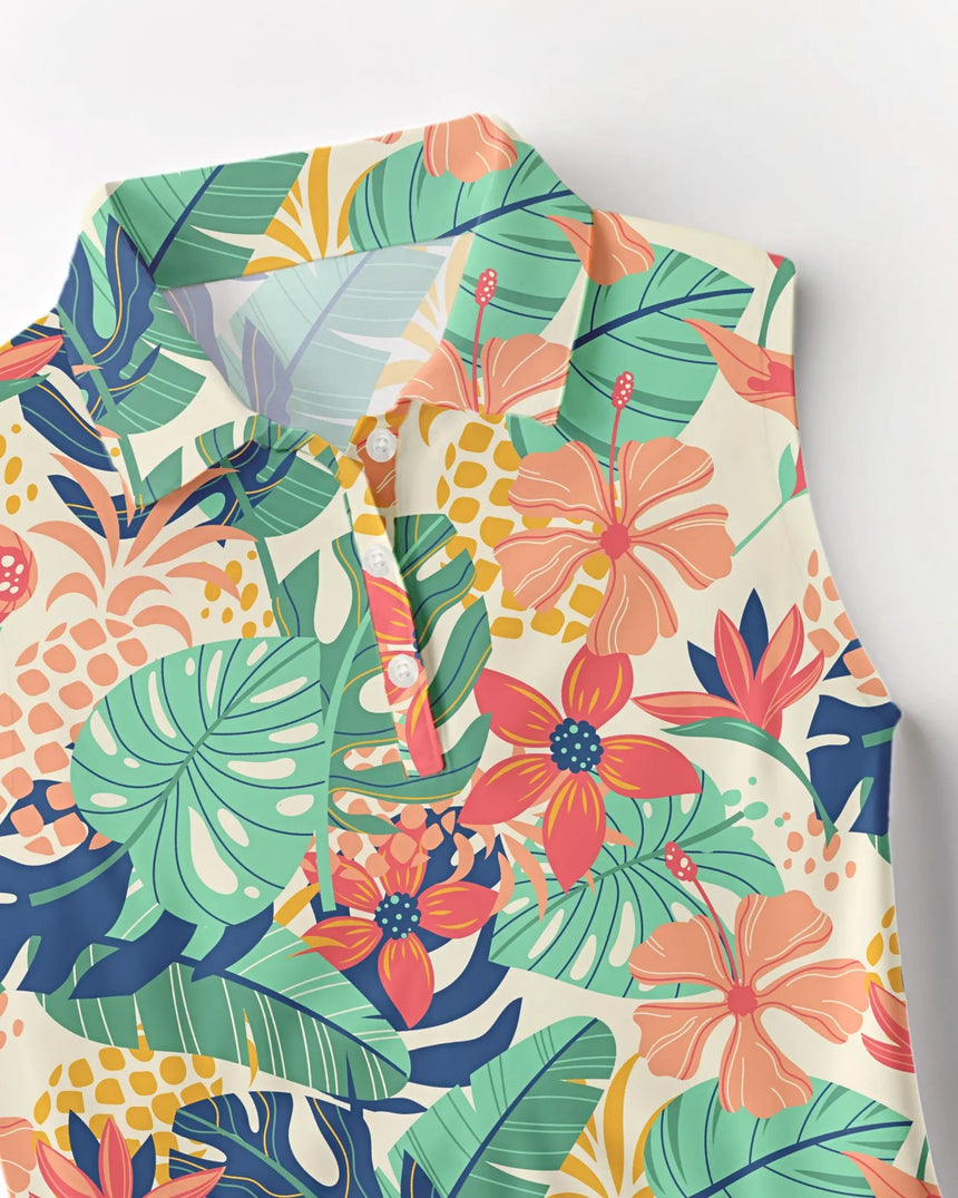 Tee Time Tropic - Sleeveless Polo