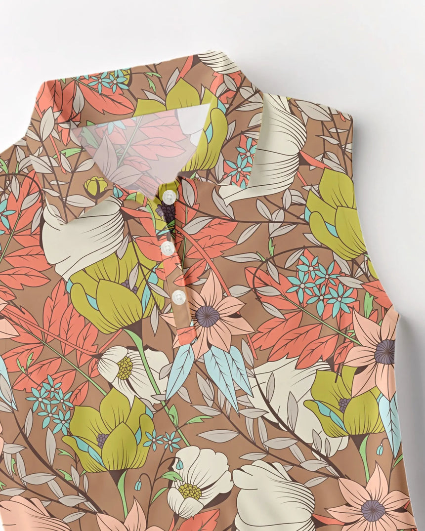Vintage Garden - Sleeveless Polo
