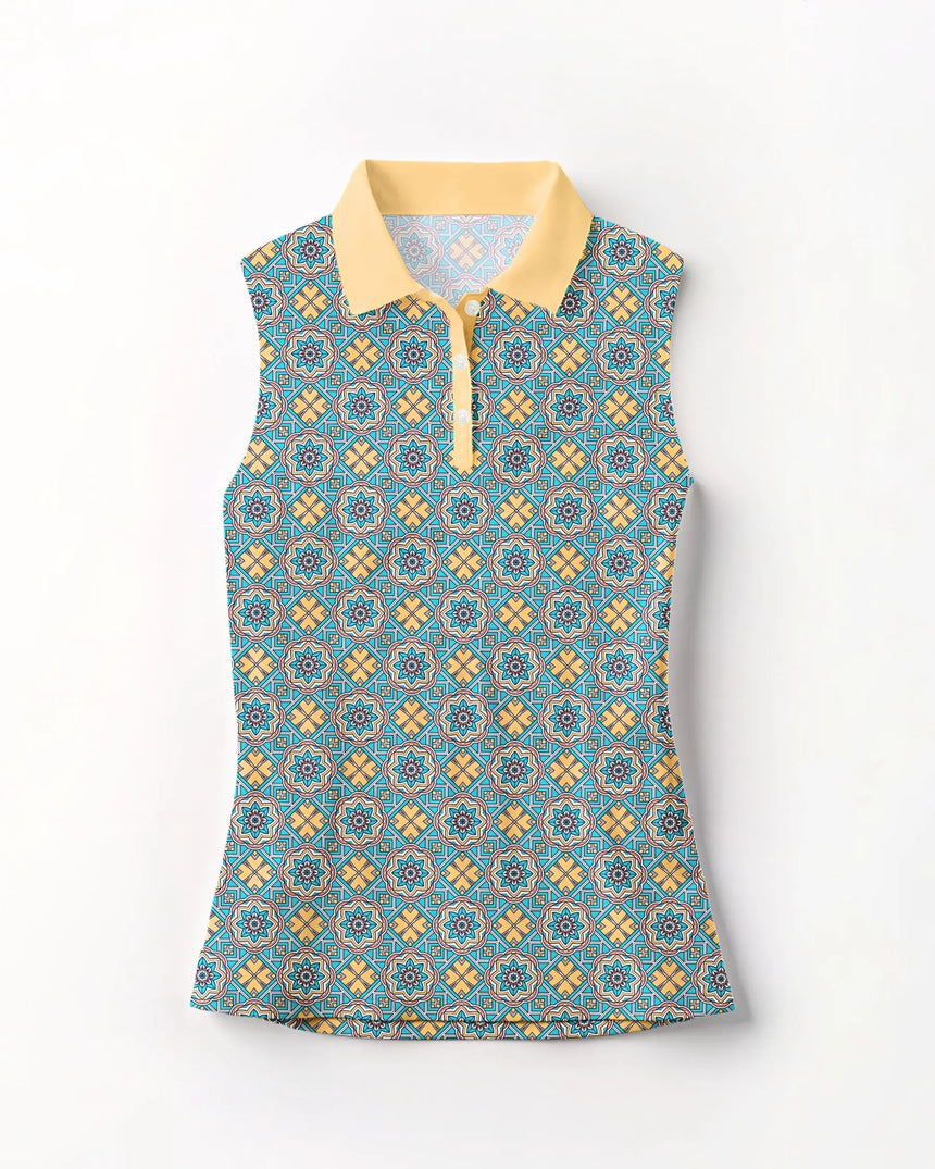 Sunset Swing - Sleeveless Polo