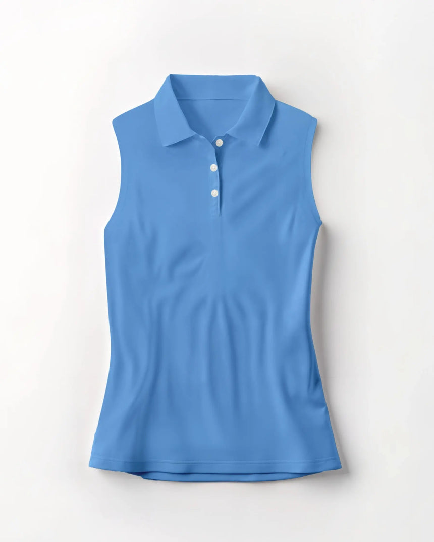 Tropical Bloomscape - Sleeveless Polo