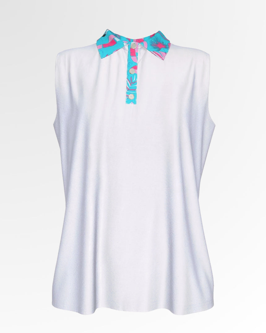 Fore the Flamingos - Sleeveless Polo & Skort Set