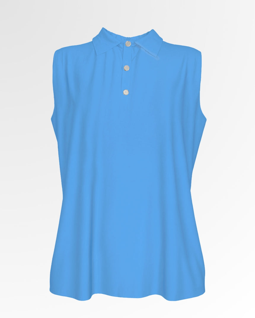 Tropical Bloomscape - Sleeveless Polo